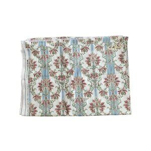 Mill Creek fabric floral  Lisere stripe cotton Teflon pink blue white paisley  9